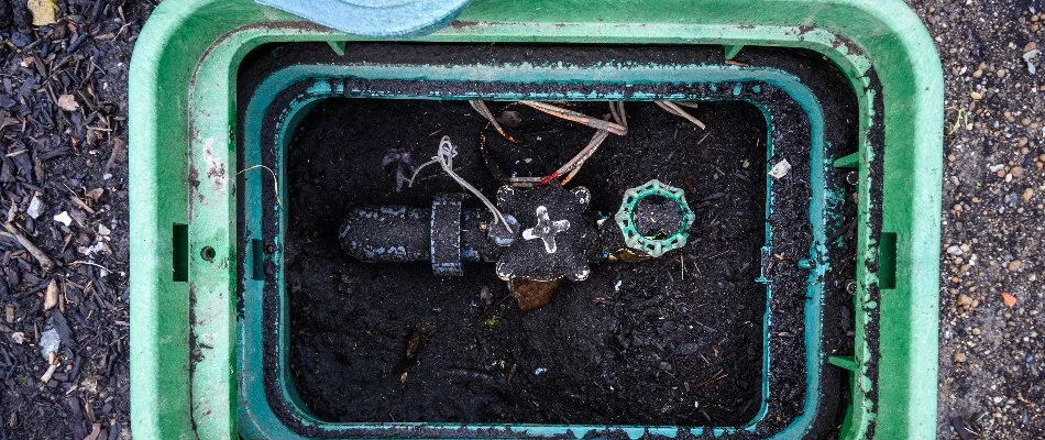 Irrigation system valve box in Saddle River, NJ.